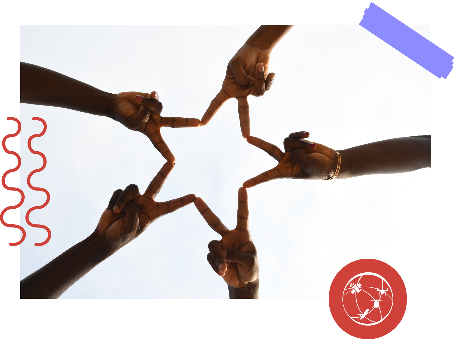 Five hands using their fingers to create a star demonstrating teamwork, along with the SNL Nigeria logo at the bottom-right
