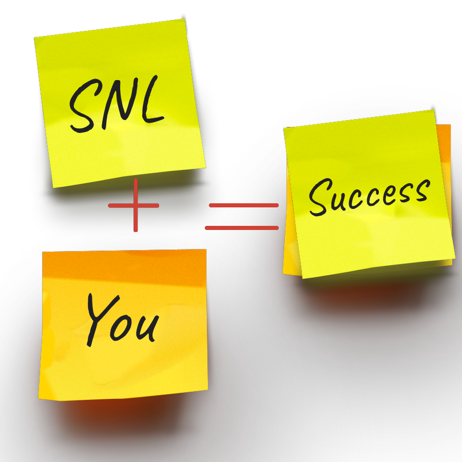 Notes reading: SNL + You = Success